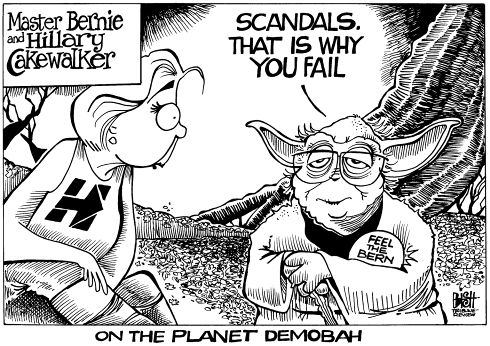 HILLARY AND BERNIE, B/W