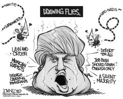 TRUMP AND RACISTS BW by John Cole