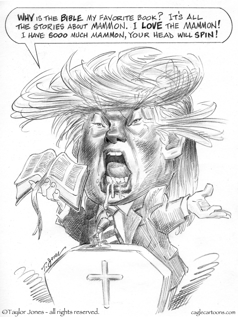 Campaign Sktetchbook - Trump and the Bible