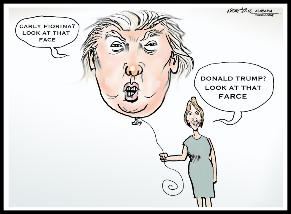 Trump And Carly Fiorina Face Farce