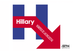 LOGO DE CAMPAñA DE HILLARY REFLEJA NUMEROS BAJOS by R.J. Matson