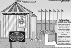 REAGAN DEBATE BW by Steve Greenberg