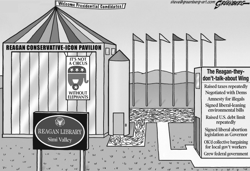 Reagan debate bw