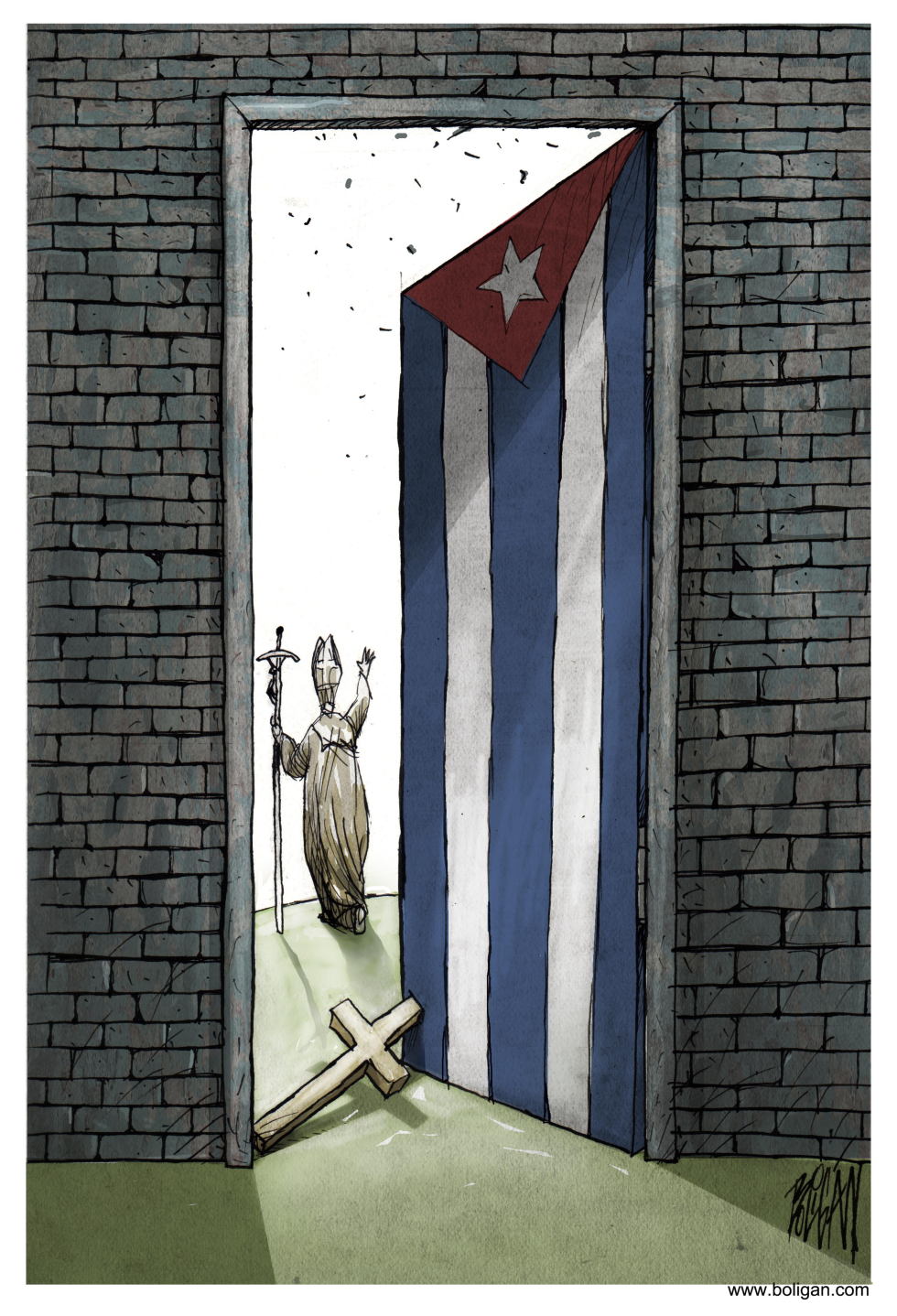  CUBA OPEN ITSELF TO THE WORLD by Angel Boligan