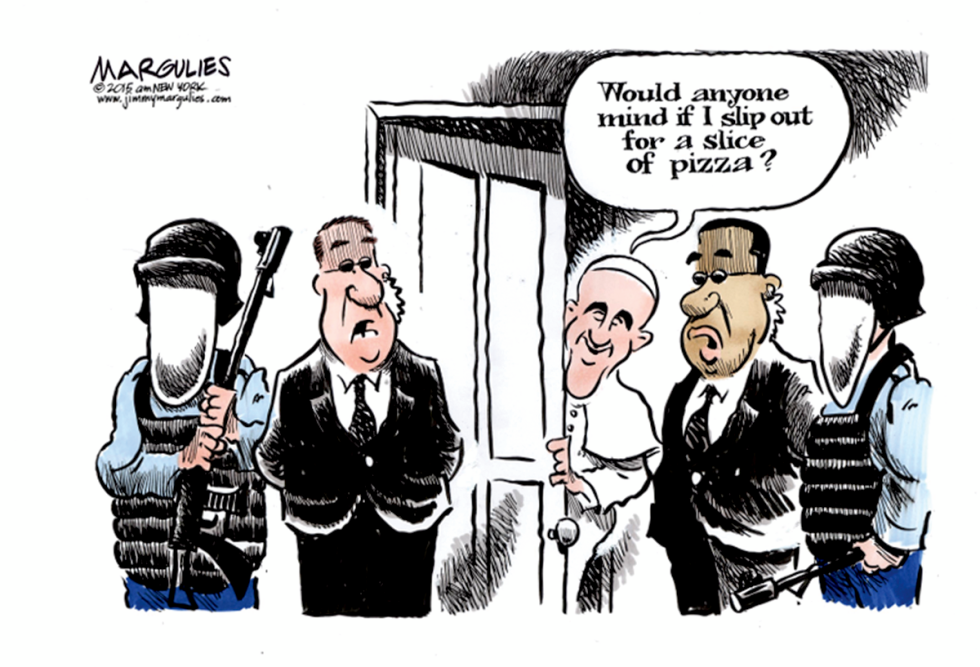 Security for Pope Francis visit color