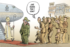 EL PAPA EN CUBA by Patrick Chappatte