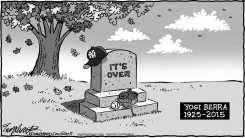 YOGI BERRA by Bob Englehart