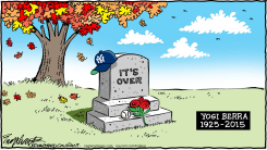 YOGI BERRA by Bob Englehart