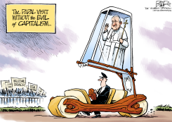 POPEMOBILE  by Nate Beeler