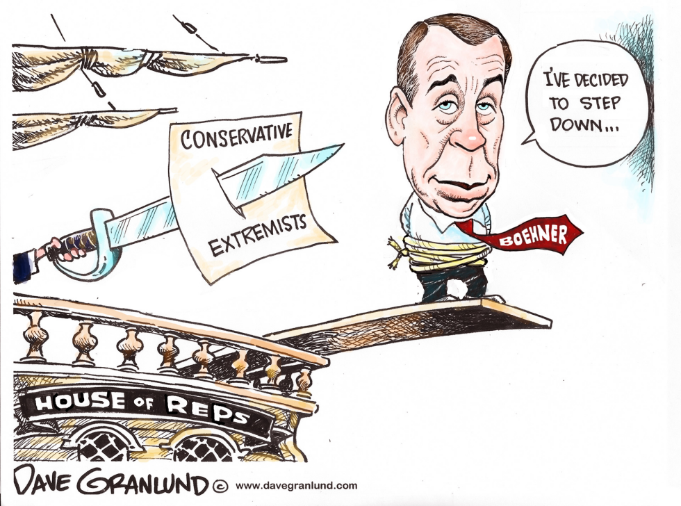  SPEAKER BOEHNER RESIGNING by Dave Granlund