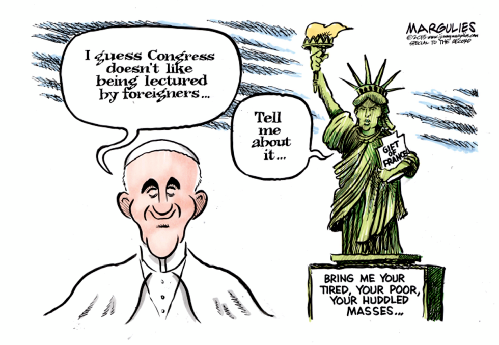 Pope address to Congress color