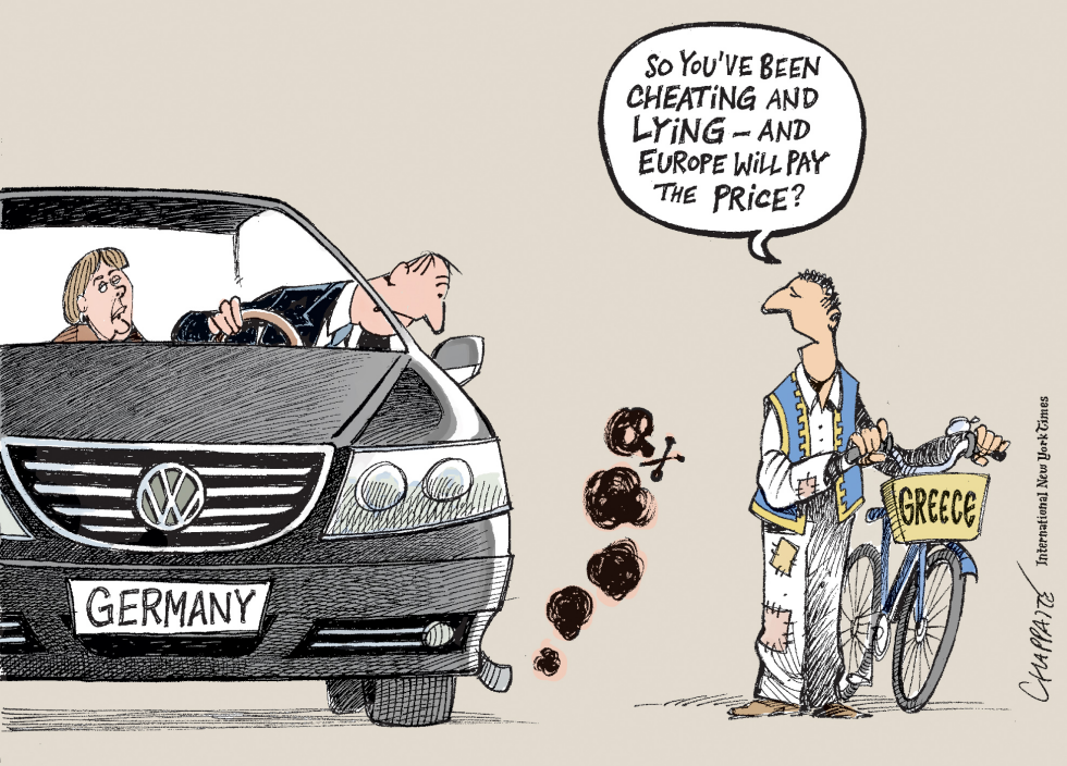  VOLKSWAGEN EMISSIONS SCANDAL	  by Patrick Chappatte