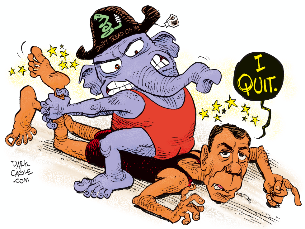  JOHN BOEHNER QUITS by Daryl Cagle