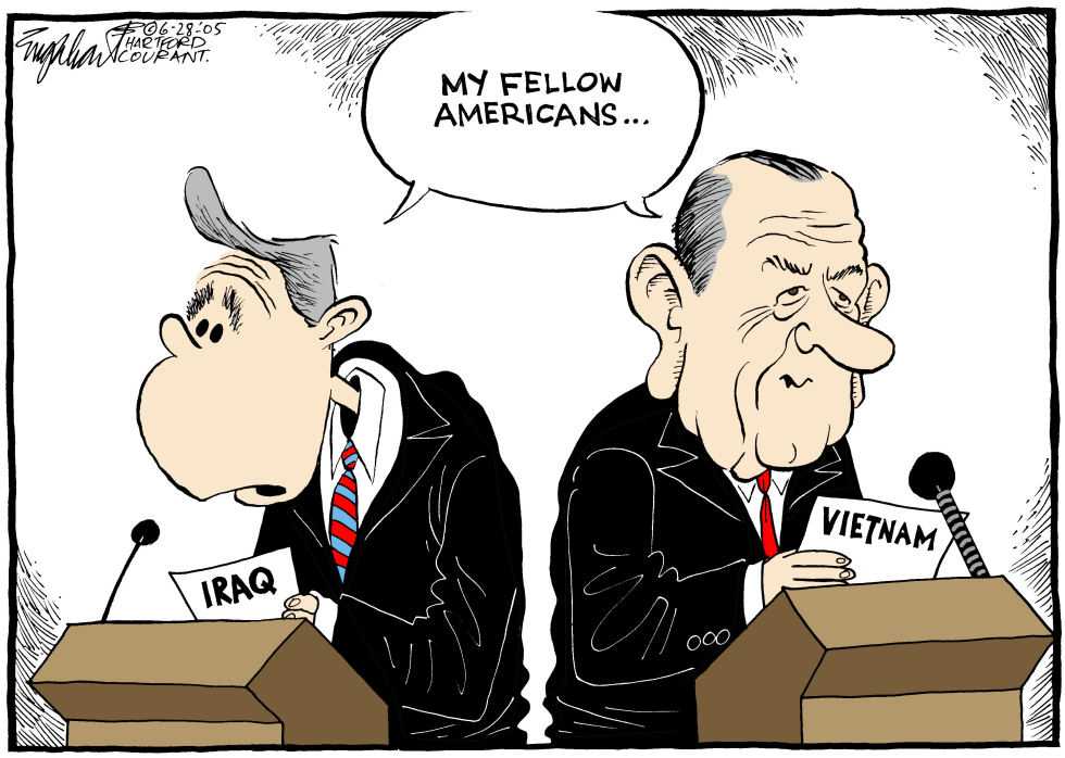  BUSH AND JOHNSON by Bob Englehart