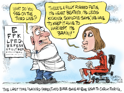 CARLY FIORINA EYE TEST  by Daryl Cagle