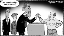 OBAMA AND PUTIN by Bob Englehart