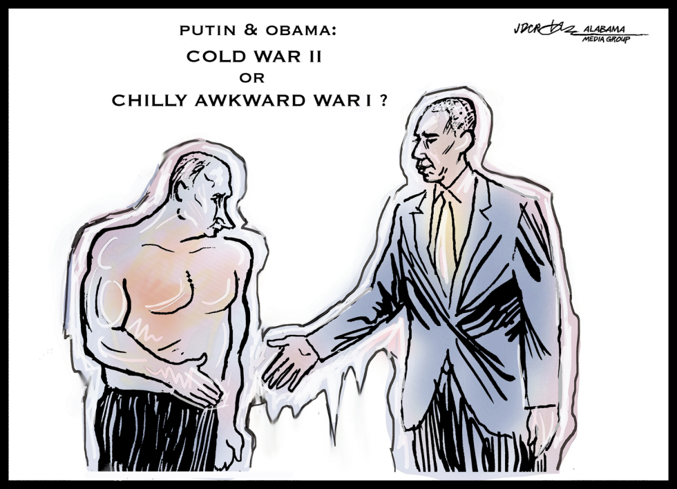 Putin  Obama Chilly Awkward War I