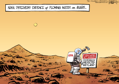 WATER ON MARS  by Nate Beeler