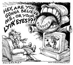 DEBATE PUNDITS by Sandy Huffaker