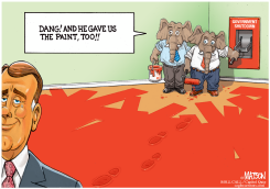 SPEAKER BOEHNER LEAVES HOUSE REPUBLICANS PAINTED IN A CORNER by R.J. Matson
