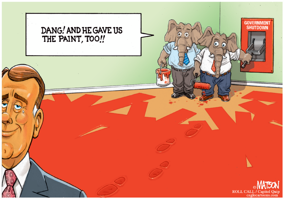 Speaker Boehner Leaves House Republicans Painted in a Corner-COLOR