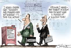 THOUGHTS PRAYERS by Joe Heller