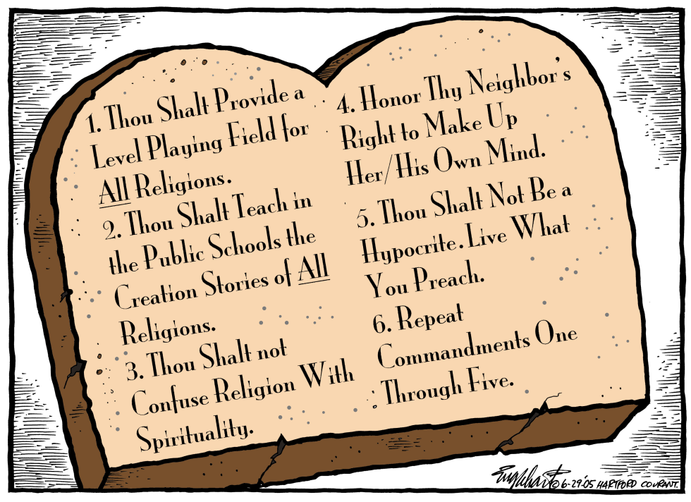  MY TEN COMMANDMENTS by Bob Englehart