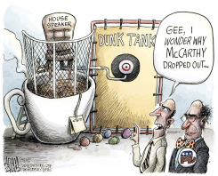 SPEAKER RACE  by Adam Zyglis
