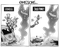 HARMFUL EMISSIONS BW by John Cole