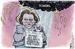 HILLARY CLOUD  by Rick McKee