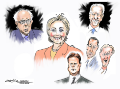 DEMOCRATIC DEBATE CANDIDATES by J.D. Crowe