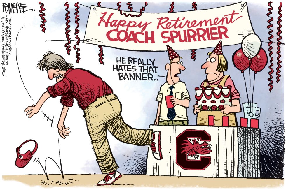  STEVE SPURRIER RESIGNS by Rick McKee