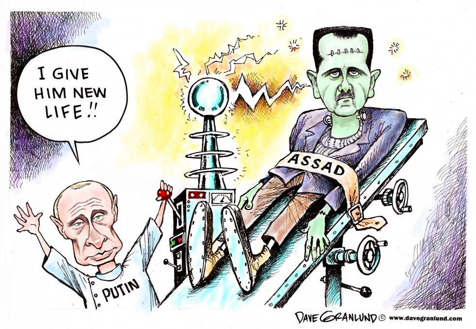  PUTIN AIDS ASSAD by Dave Granlund