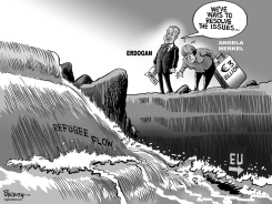ANGELA MERKEL IN TURKEY by Paresh Nath