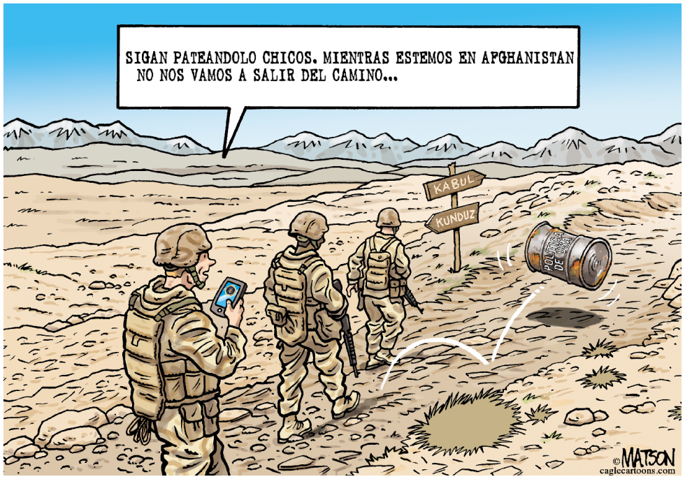 Pateando el barril de Afghanistan camino abajo / COLOR