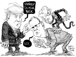 TRUMP, JEB BUSH AND GEORGE W by Daryl Cagle