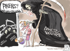 TERROR AT HOME  by Pat Bagley