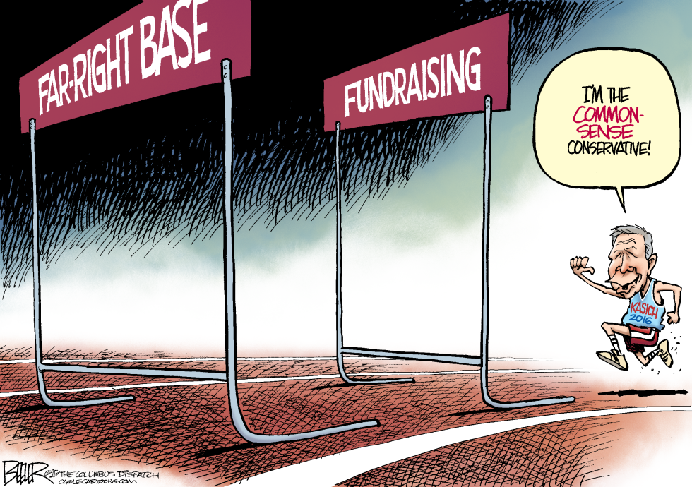  KASICH HURDLES by Nate Beeler