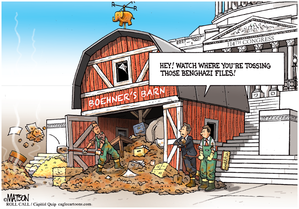 JOHN BOEHNER CLEANS OUT THE HOUSE BARN- by R.J. Matson