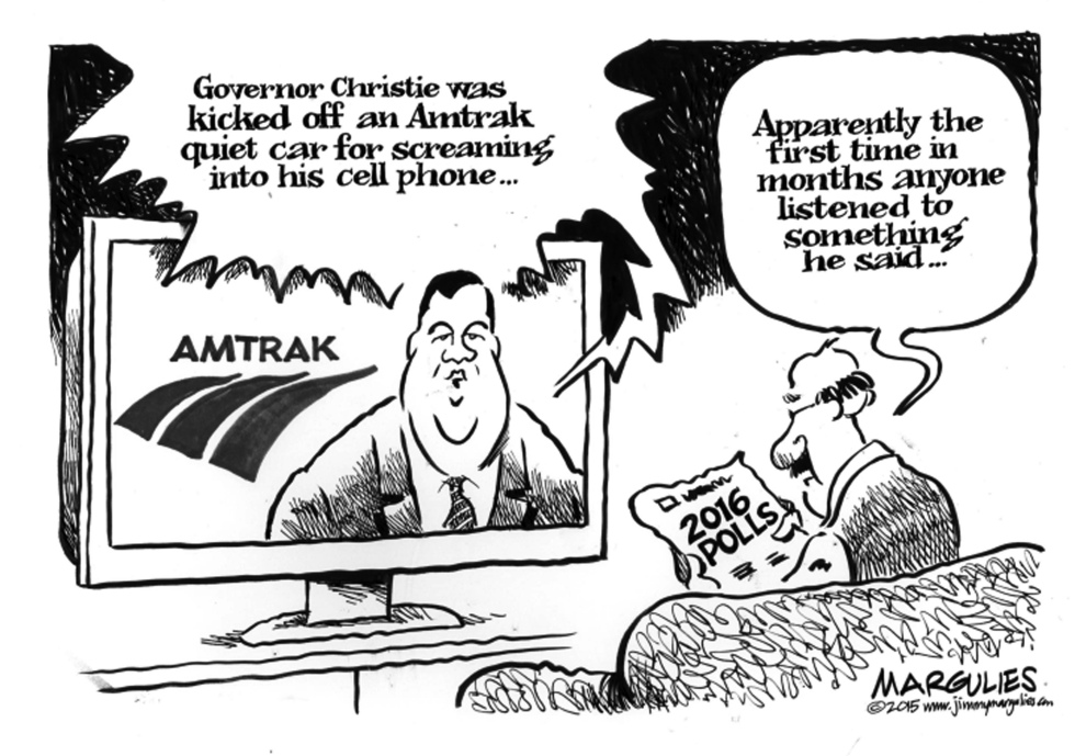 Christie kicked off Amtrak quiet car