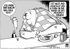 BACON IS BAD FOR YOU, B/W by Randy Bish
