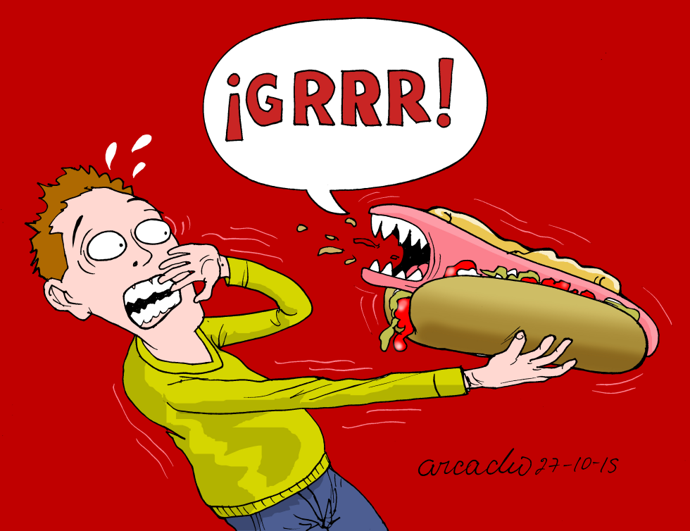  WHO SAUSAGES CAN GIVE CANCER by Arcadio Esquivel