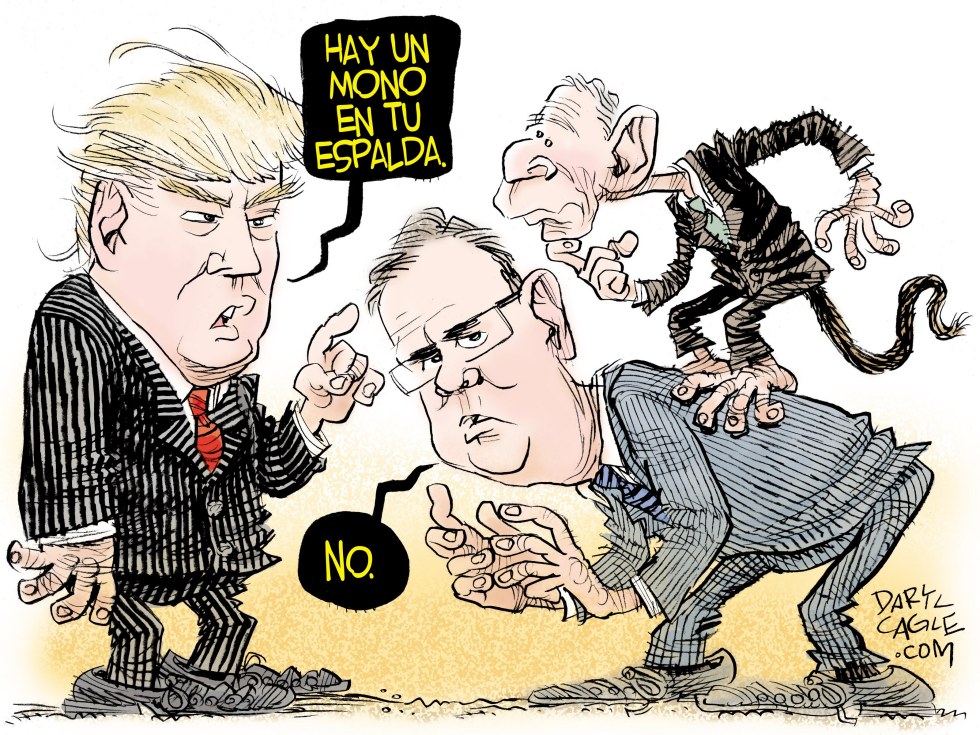  TRUMP, JEB BUSH Y GEORGE W  by Daryl Cagle