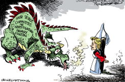 INVESTIGATIONS  by Milt Priggee