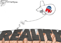 RUNAWAY BLIMP  by Pat Bagley