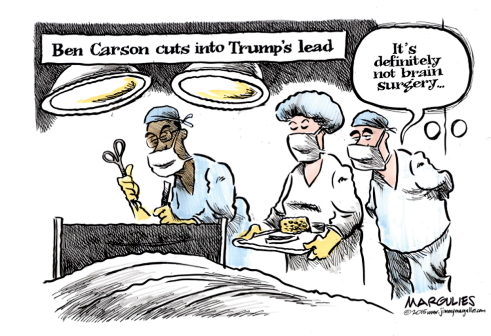Carson cuts into Trump's lead color