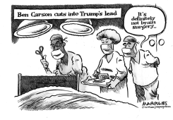 CARSON CUTS INTO TRUMP'S LEAD by Jimmy Margulies
