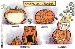 CANDIDATE JACK O' LANTERNS  by Rick McKee