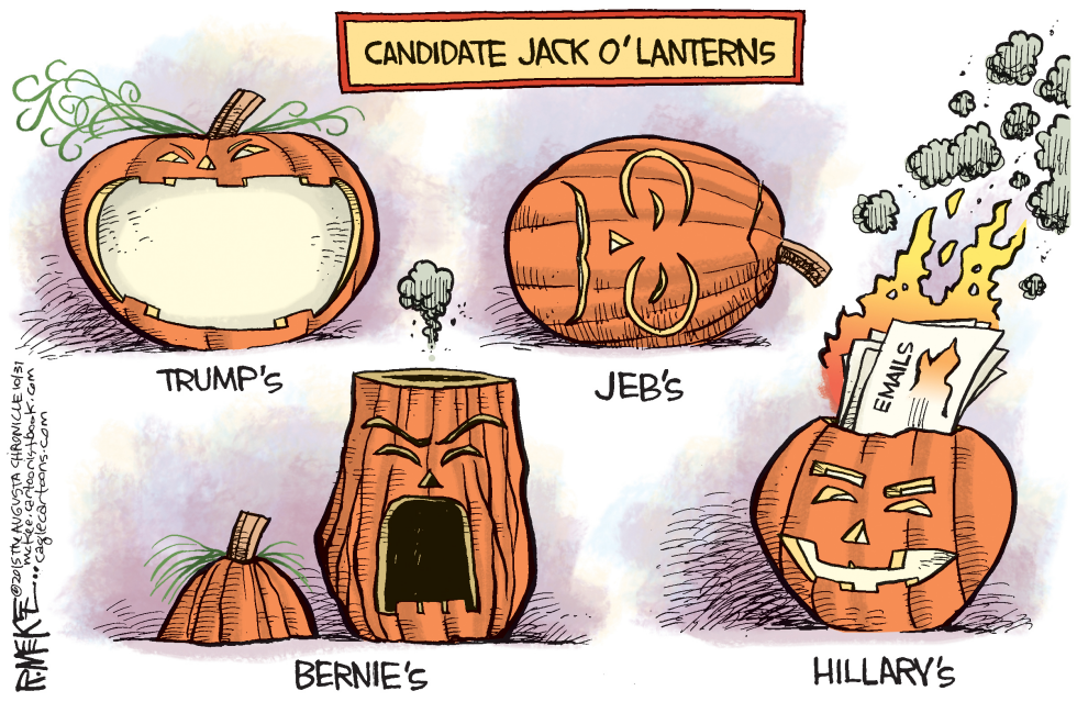  CANDIDATE JACK O' LANTERNS by Rick McKee