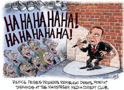 REPUBLICAN DEBATES COMEDY CLUB  by Daryl Cagle